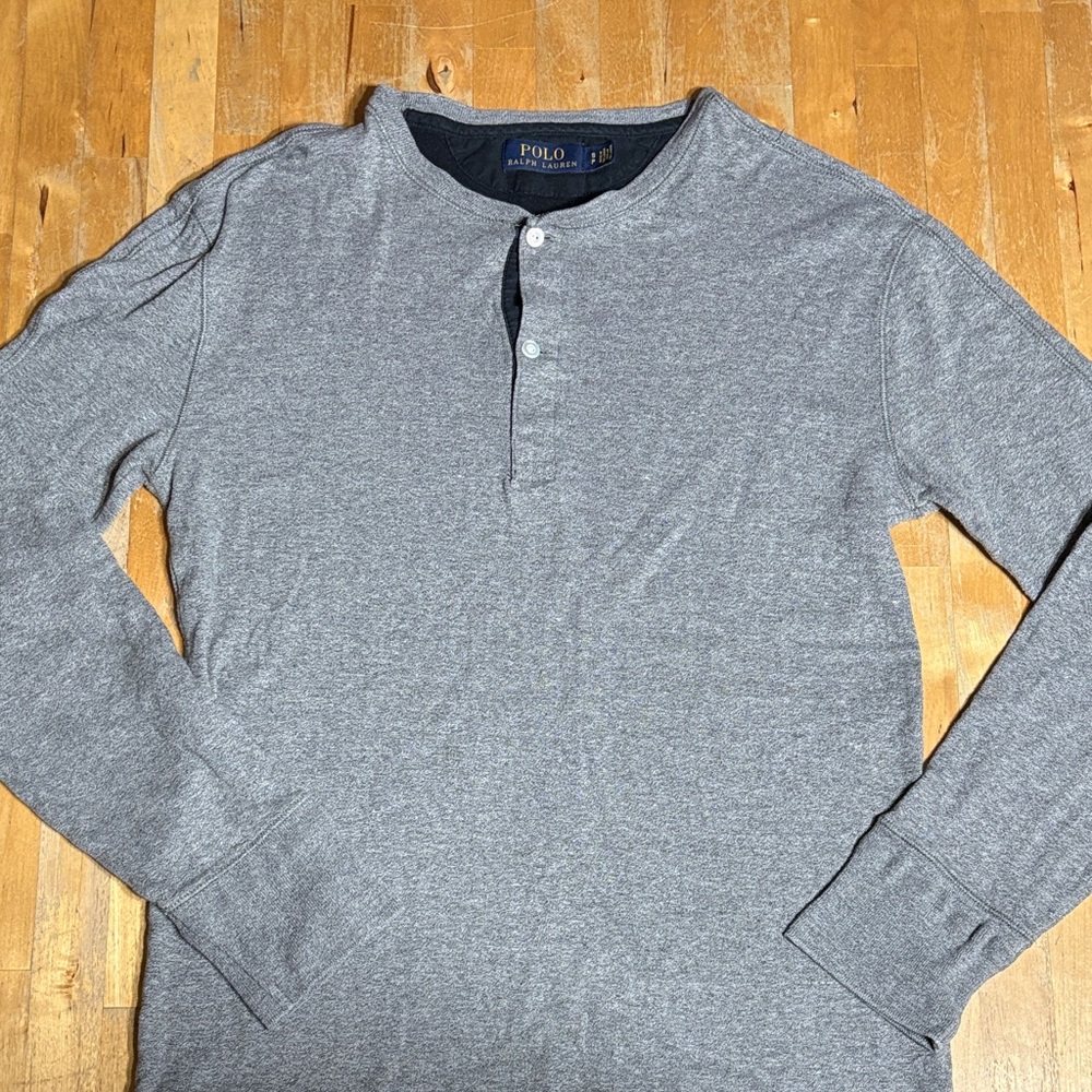 Polo by Ralph Lauren Long Sleeve Gray Henley Shirt